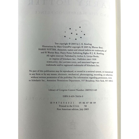 Harry Potter and the Half-Blood Prince by J. K. Rowling 2005 First Edition - Picture 5 of 9